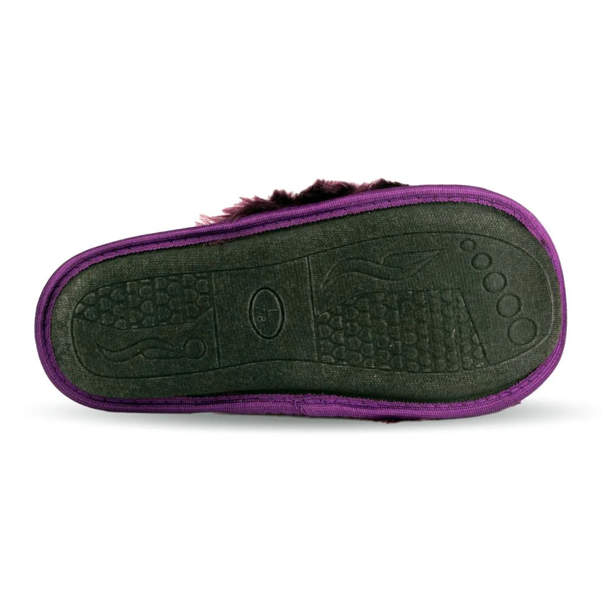 Womens Plum fluffy Slipper