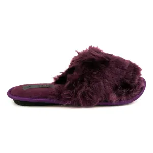 Womens Plum fluffy Slipper