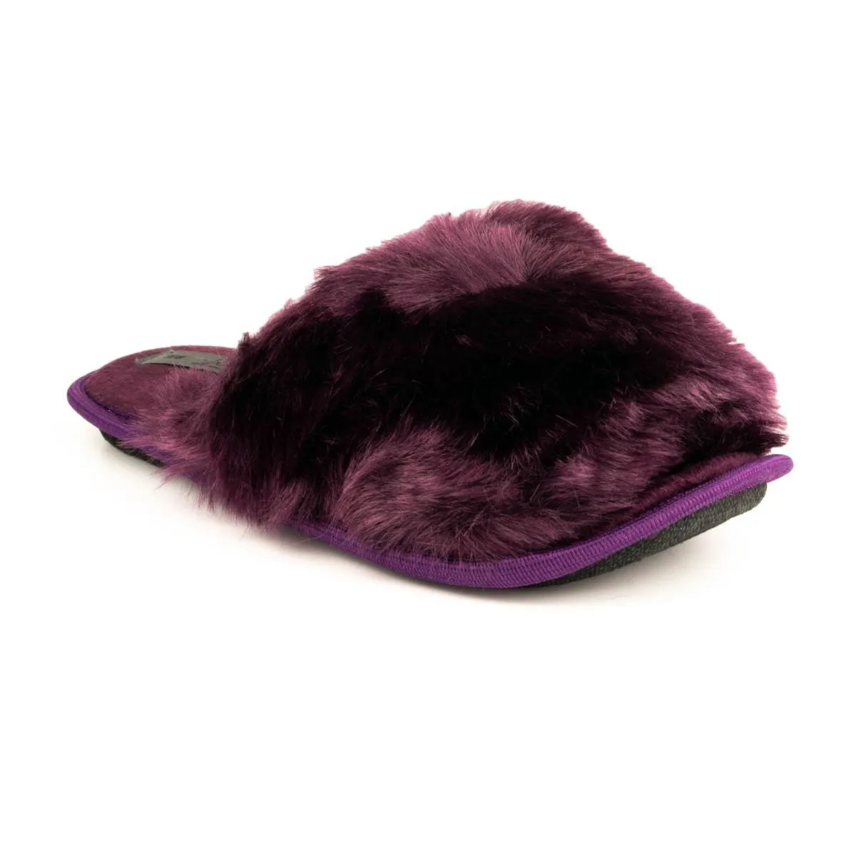 Womens Plum fluffy Slipper