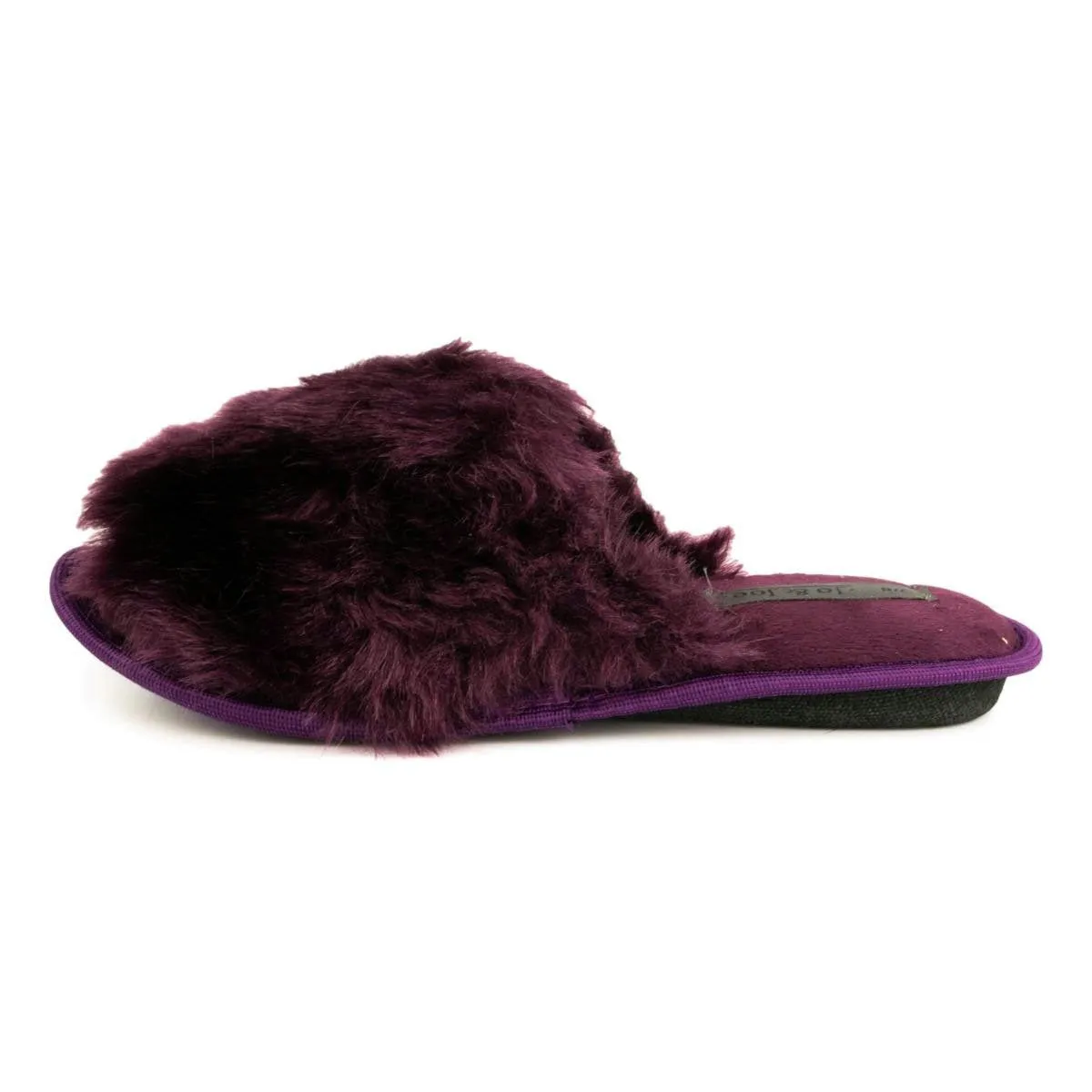 Womens Plum fluffy Slipper