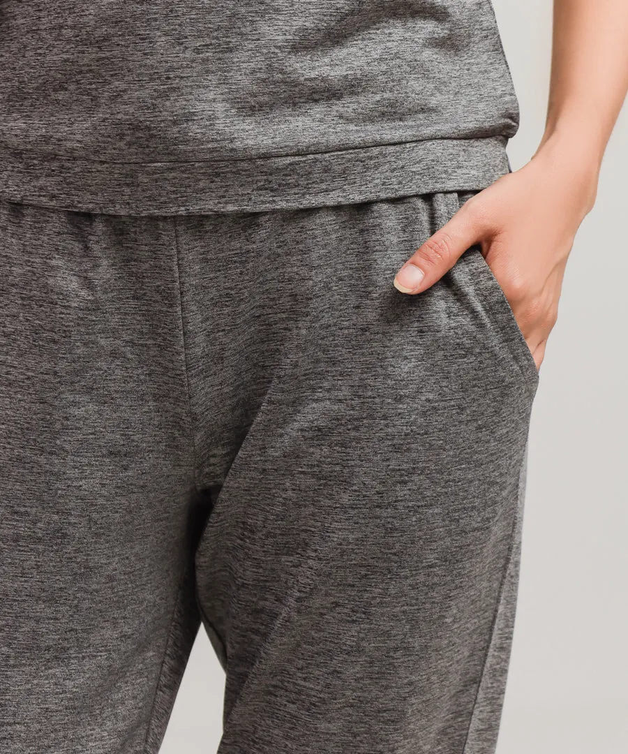 Women's Sleeveless Melange Tracksuit