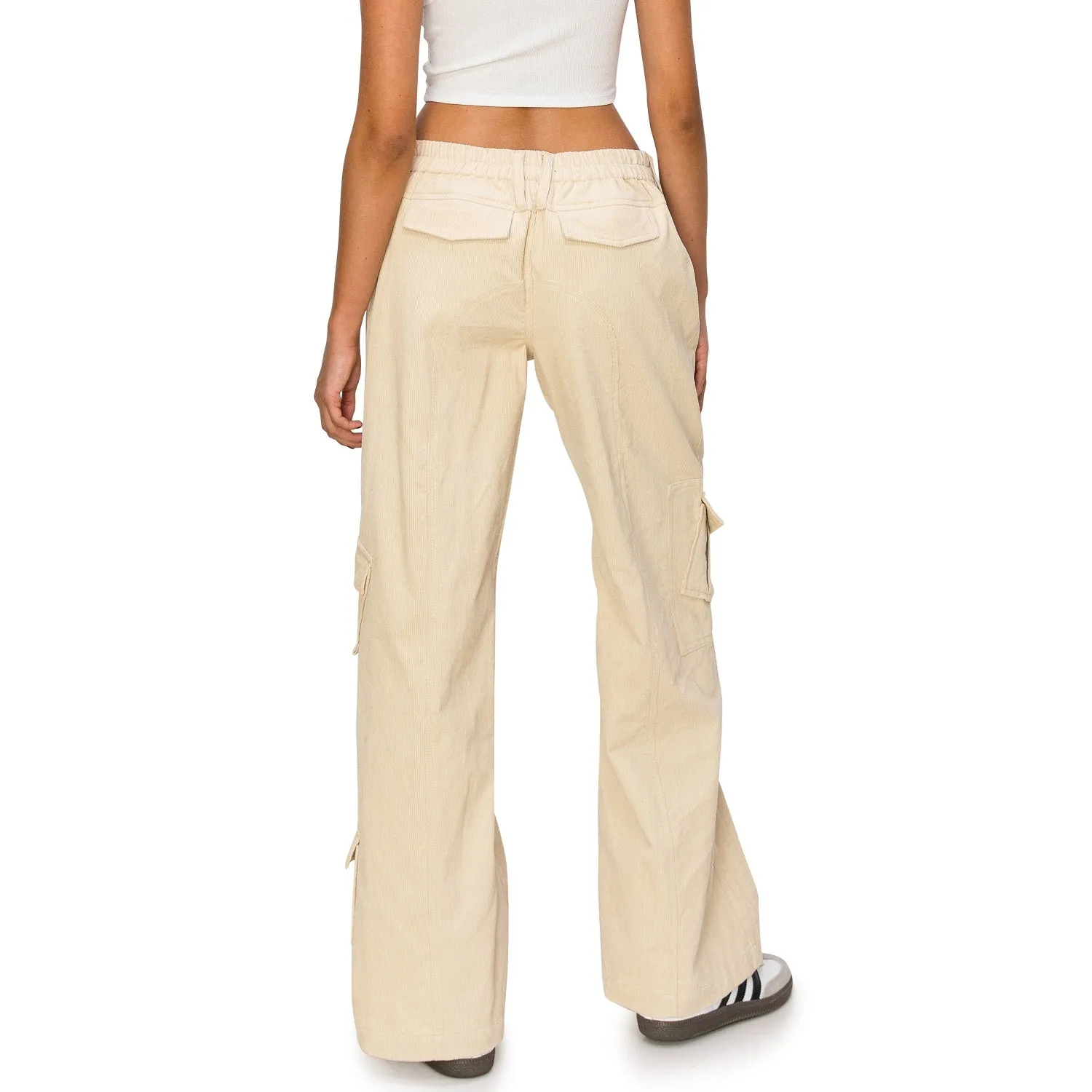 Y2K Mid Rise Cargo Pants -Sandshell