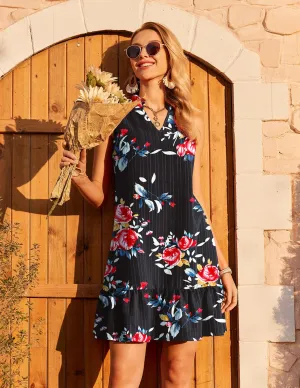 Zeagoo Summer Dress Women's Sleeveless V-Neck T-Shirt (DE Only)