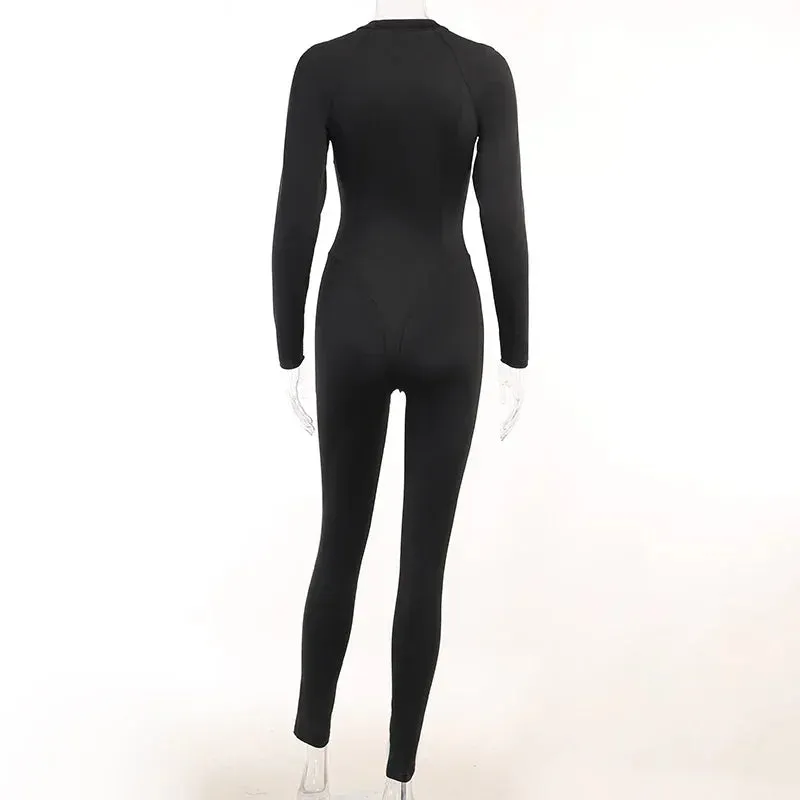 Zipper Sporty Jumpsuit