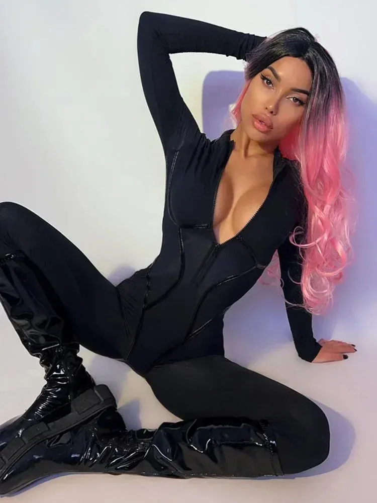 Zipper Sporty Jumpsuit