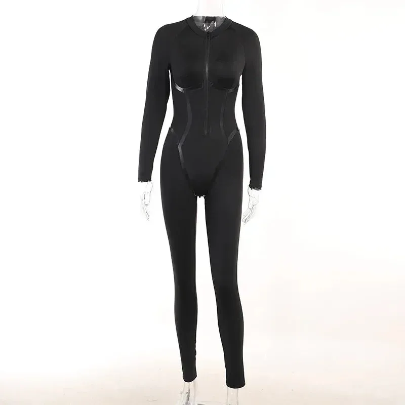 Zipper Sporty Jumpsuit